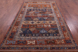 Tribal Persian Gabbeh Handmade Wool Rug - 6' 2" X 9' 2" - Golden Nile