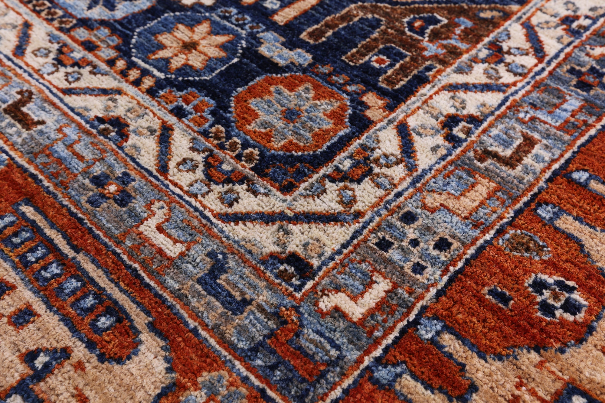 Tribal Persian Gabbeh Handmade Wool Rug - 6' 2" X 9' 2" - Golden Nile