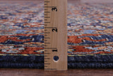 Blue Turkmen Ersari Hand Knotted Wool Rug - 7' 11" X 9' 9" - Golden Nile