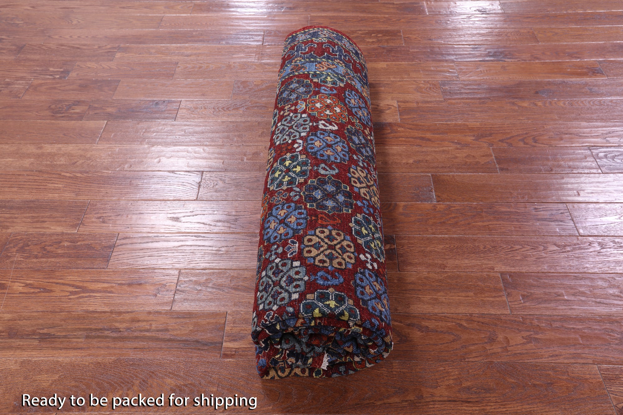 Red Turkmen Ersari Hand Knotted Wool Rug - 7' 10" X 9' 10" - Golden Nile