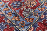 Red Turkmen Ersari Hand Knotted Wool Rug - 7' 10" X 9' 10" - Golden Nile