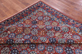 Red Turkmen Ersari Hand Knotted Wool Rug - 7' 10" X 9' 10" - Golden Nile