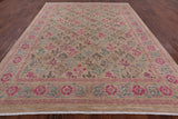 William Morris Handmade Wool Area Rug - 9' 1" X 11' 9" - Golden Nile