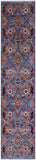 Blue Persian Fine Serapi Hand Knotted Wool Runner Rug - 2' 6" X 11' 6" - Golden Nile