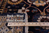Blue Persian Fine Serapi Handmade Wool Rug - 6' 2" X 9' 1" - Golden Nile