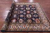Blue Persian Fine Serapi Handmade Wool Rug - 6' 2" X 9' 1" - Golden Nile