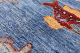 Blue Fish Design Persian Gabbeh Hand Knotted Wool Rug - 6' 1" X 8' 8" - Golden Nile