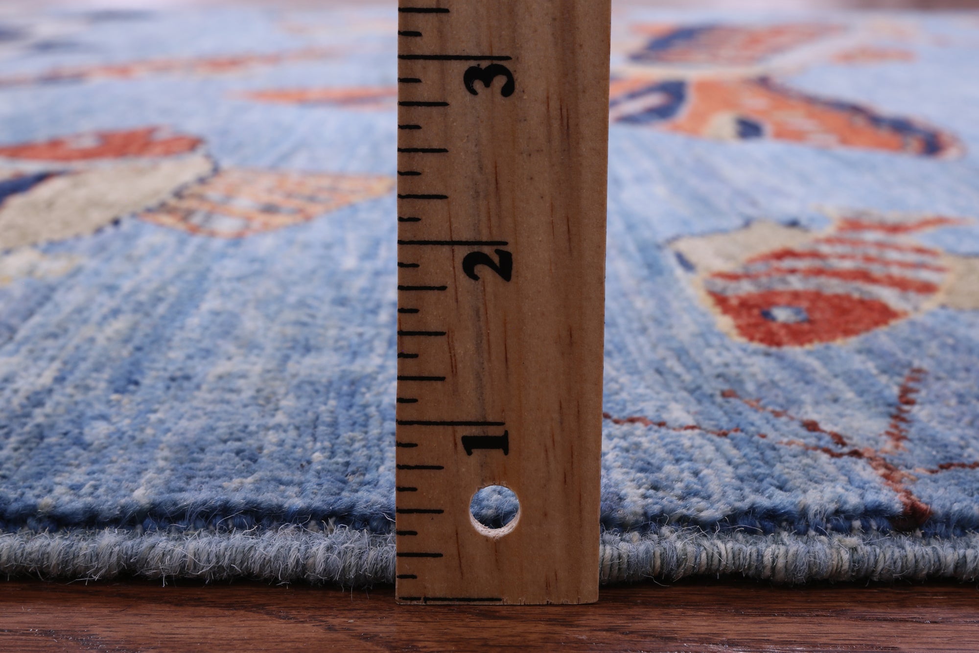 Blue Fish Design Persian Gabbeh Hand Knotted Wool Rug - 6' 1" X 8' 8" - Golden Nile