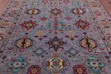 Grey Persian Fine Serapi Hand Knotted Wool Rug - 8' 0" X 10' 1" - Golden Nile