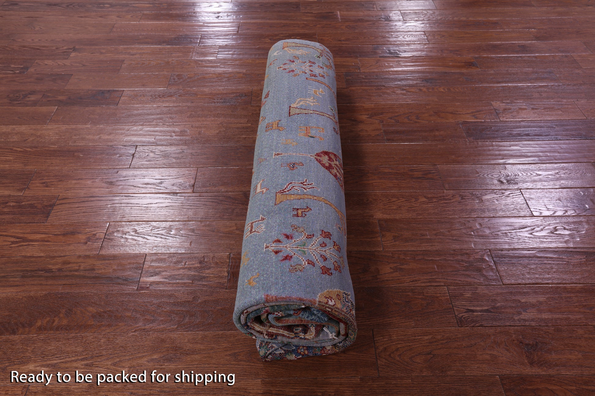 Tribal Persian Gabbeh Handmade Wool Rug - 8' 2" X 9' 9" - Golden Nile