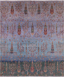 Tribal Persian Gabbeh Handmade Wool Rug - 8' 2" X 9' 9" - Golden Nile