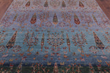 Tribal Persian Gabbeh Handmade Wool Rug - 8' 2" X 9' 9" - Golden Nile