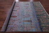 Tribal Persian Gabbeh Handmade Wool Rug - 8' 2" X 9' 9" - Golden Nile