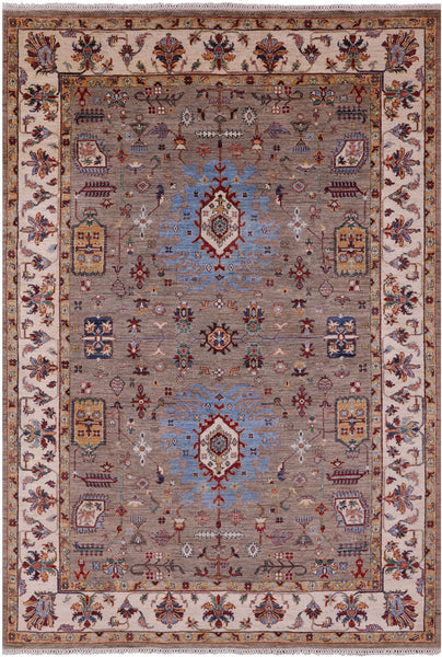 Persian Tabriz Hand Knotted Wool Rug - 6' 8" X 9' 9" - Golden Nile
