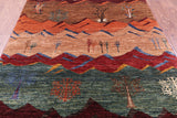 Tribal Persian Gabbeh Hand Knotted Wool Rug - 5' 0" X 6' 7" - Golden Nile