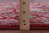 Red Turkmen Ersari Hand Knotted Wool Rug - 4' 1" X 6' 1" - Golden Nile