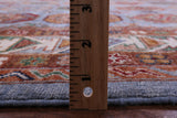 Blue Turkmen Ersari Hand Knotted Wool Rug - 8' 1" X 10' 10" - Golden Nile