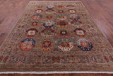Turkmen Ersari Hand Knotted Wool Rug - 8' 1" X 10' 8" - Golden Nile