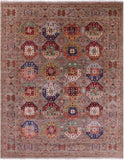 Turkmen Ersari Hand Knotted Wool Rug - 8' 1" X 10' 8" - Golden Nile