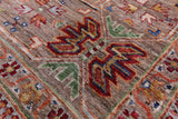 Turkmen Ersari Hand Knotted Wool Rug - 8' 1" X 10' 8" - Golden Nile