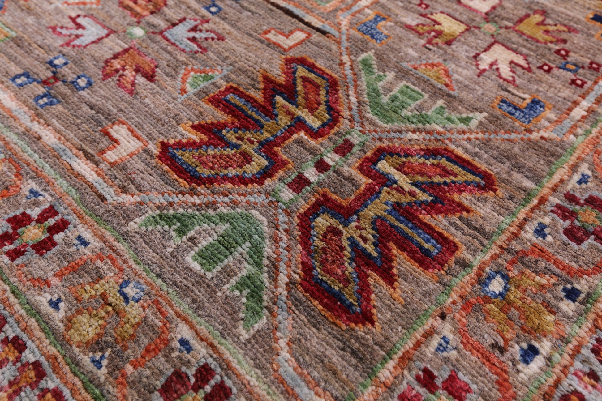 Turkmen Ersari Hand Knotted Wool Rug - 8' 1" X 10' 8" - Golden Nile