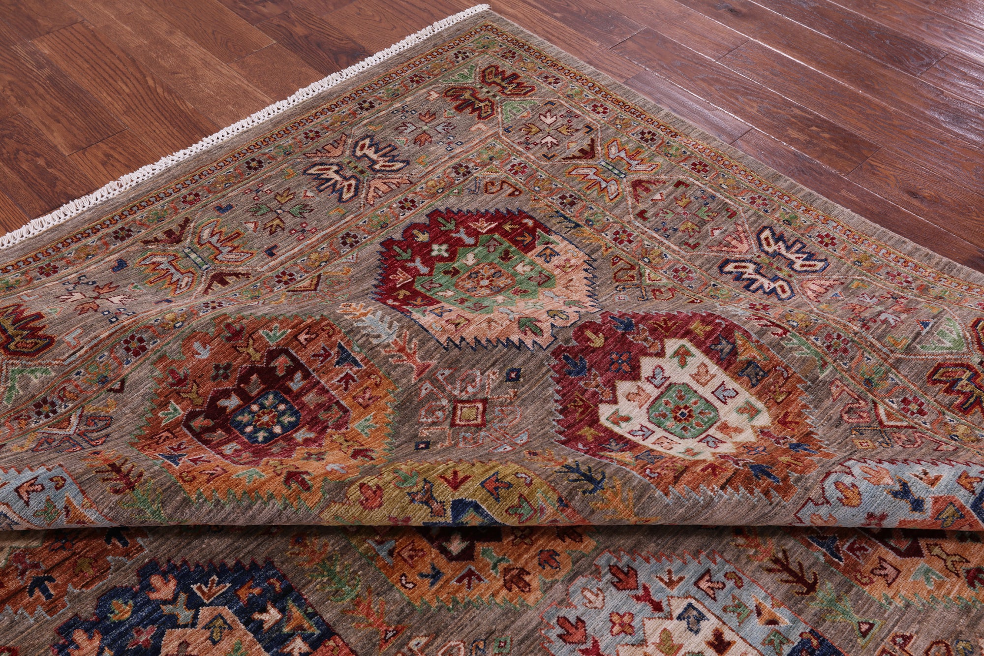 Turkmen Ersari Hand Knotted Wool Rug - 8' 1" X 10' 8" - Golden Nile