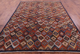 Shall Persian Gabbeh Hand Knotted Wool Rug - 8' 1" X 9' 10" - Golden Nile
