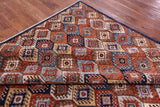 Shall Persian Gabbeh Hand Knotted Wool Rug - 8' 1" X 9' 10" - Golden Nile