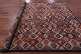 Shall Persian Gabbeh Hand Knotted Wool Rug - 8' 1" X 9' 10" - Golden Nile