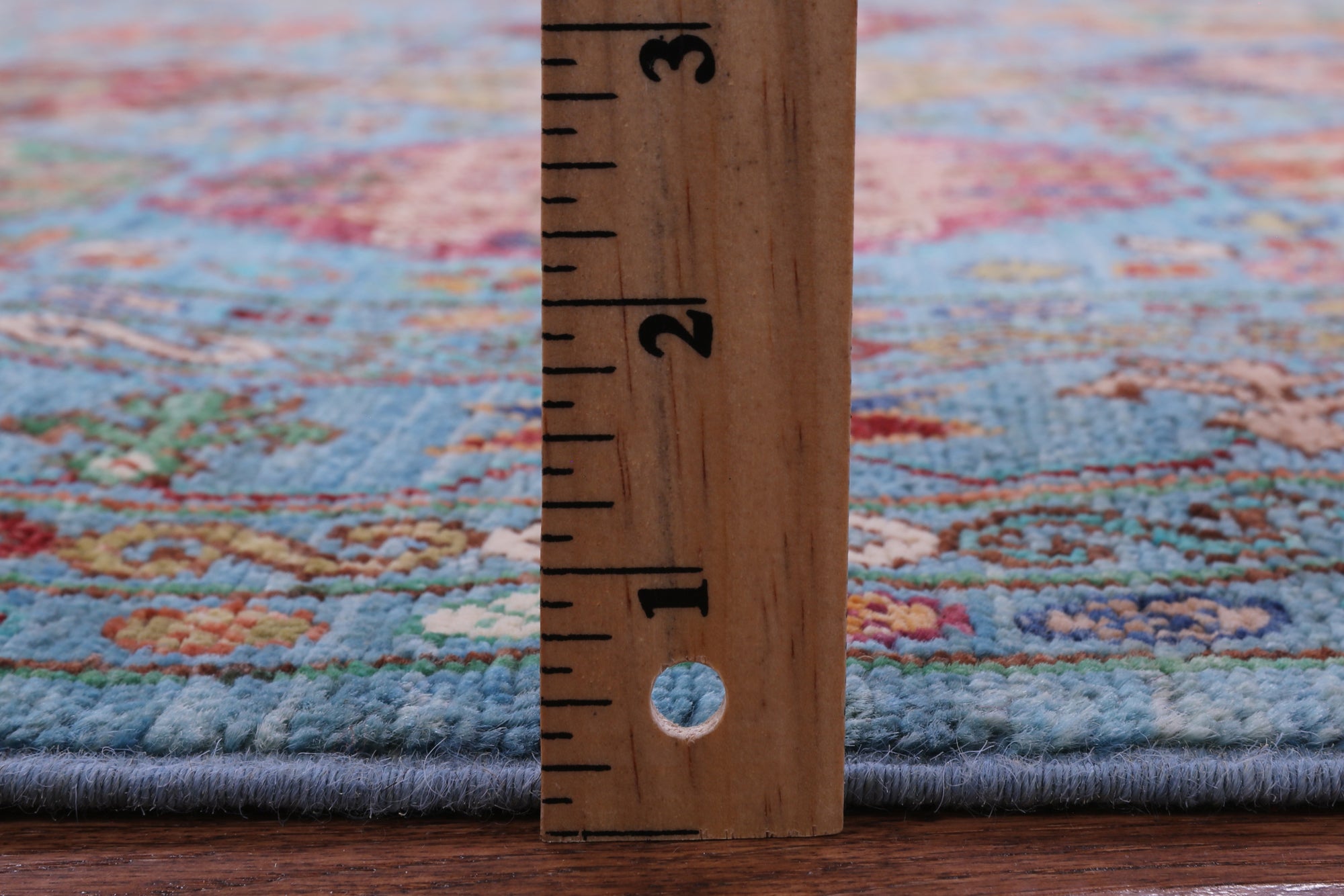 Blue Turkmen Ersari Hand Knotted Wool Rug - 5' 0" X 7' 5" - Golden Nile