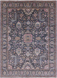 Grey Persian Fine Serapi Hand Knotted Wool Rug - 9' 1" X 12' 0" - Golden Nile