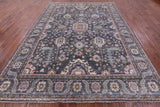 Grey Persian Fine Serapi Hand Knotted Wool Rug - 9' 1" X 12' 0" - Golden Nile