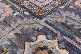 Grey Persian Fine Serapi Hand Knotted Wool Rug - 9' 1" X 12' 0" - Golden Nile