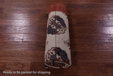 Ivory Turkmen Ersari Hand Knotted Wool Rug - 5' 6" X 8' 3" - Golden Nile
