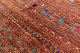 Tribal Persian Gabbeh Hand Knotted Wool Rug - 5' 10" X 8' 2" - Golden Nile