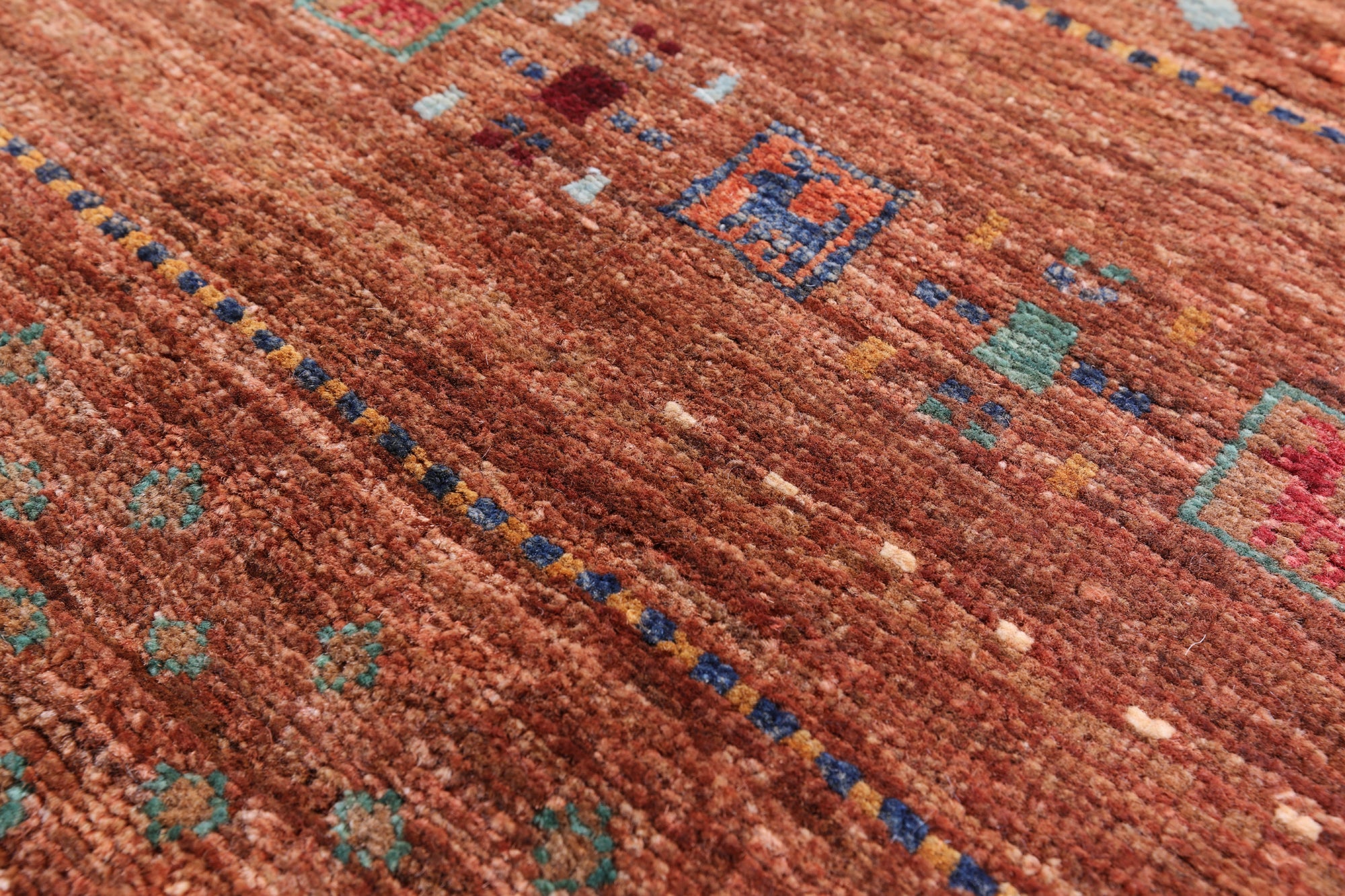 Tribal Persian Gabbeh Hand Knotted Wool Rug - 5' 10" X 8' 2" - Golden Nile