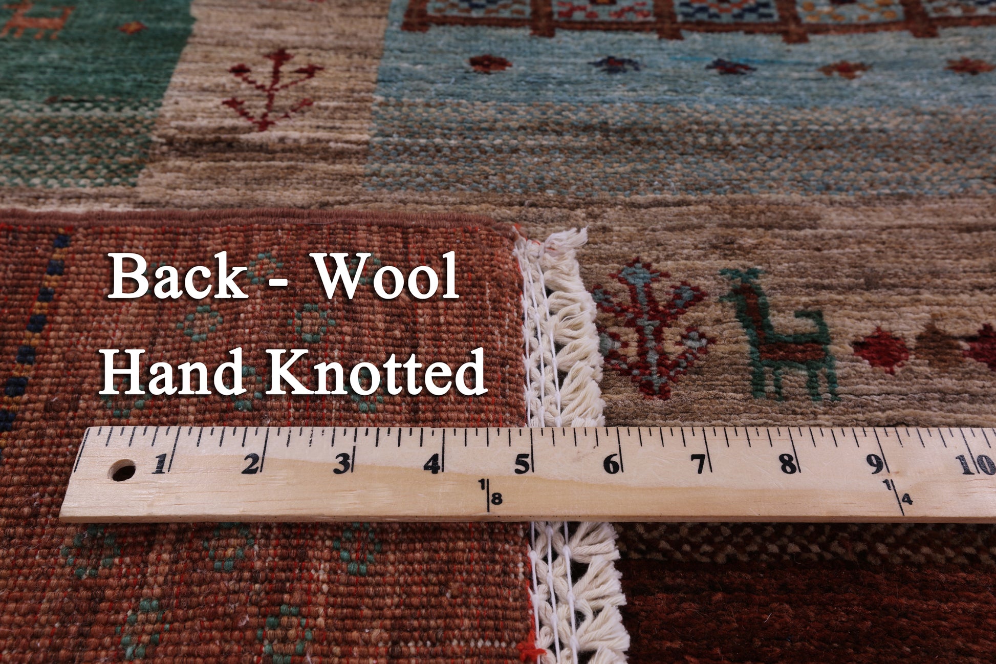 Tribal Persian Gabbeh Hand Knotted Wool Rug - 5' 10" X 8' 2" - Golden Nile