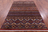 Khorjin Persian Gabbeh Hand Knotted Wool Rug - 5' 10" X 8' 4" - Golden Nile