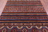 Khorjin Persian Gabbeh Hand Knotted Wool Rug - 5' 10" X 8' 4" - Golden Nile