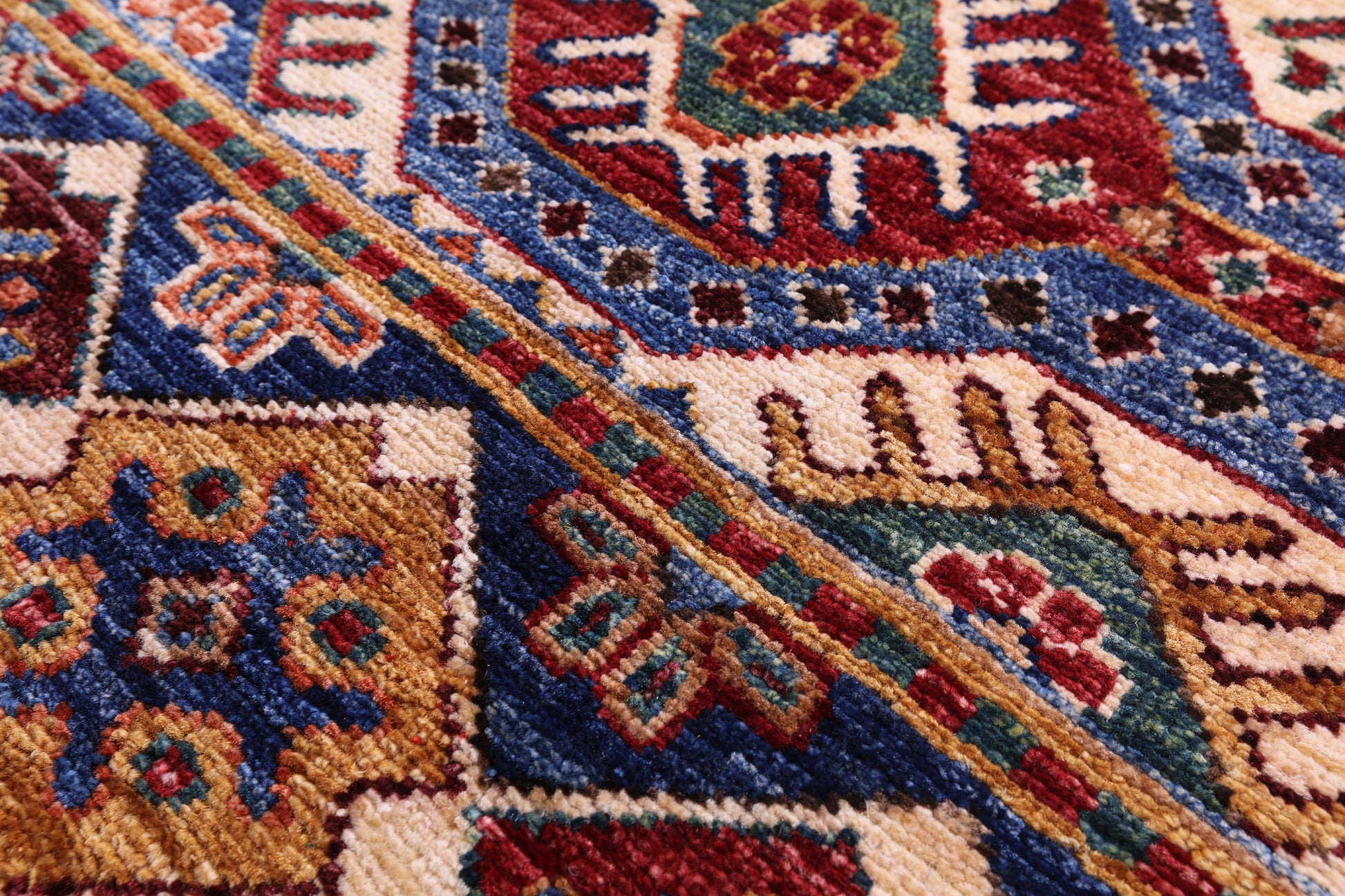 Khorjin Persian Gabbeh Hand Knotted Wool Rug - 5' 10" X 8' 4" - Golden Nile