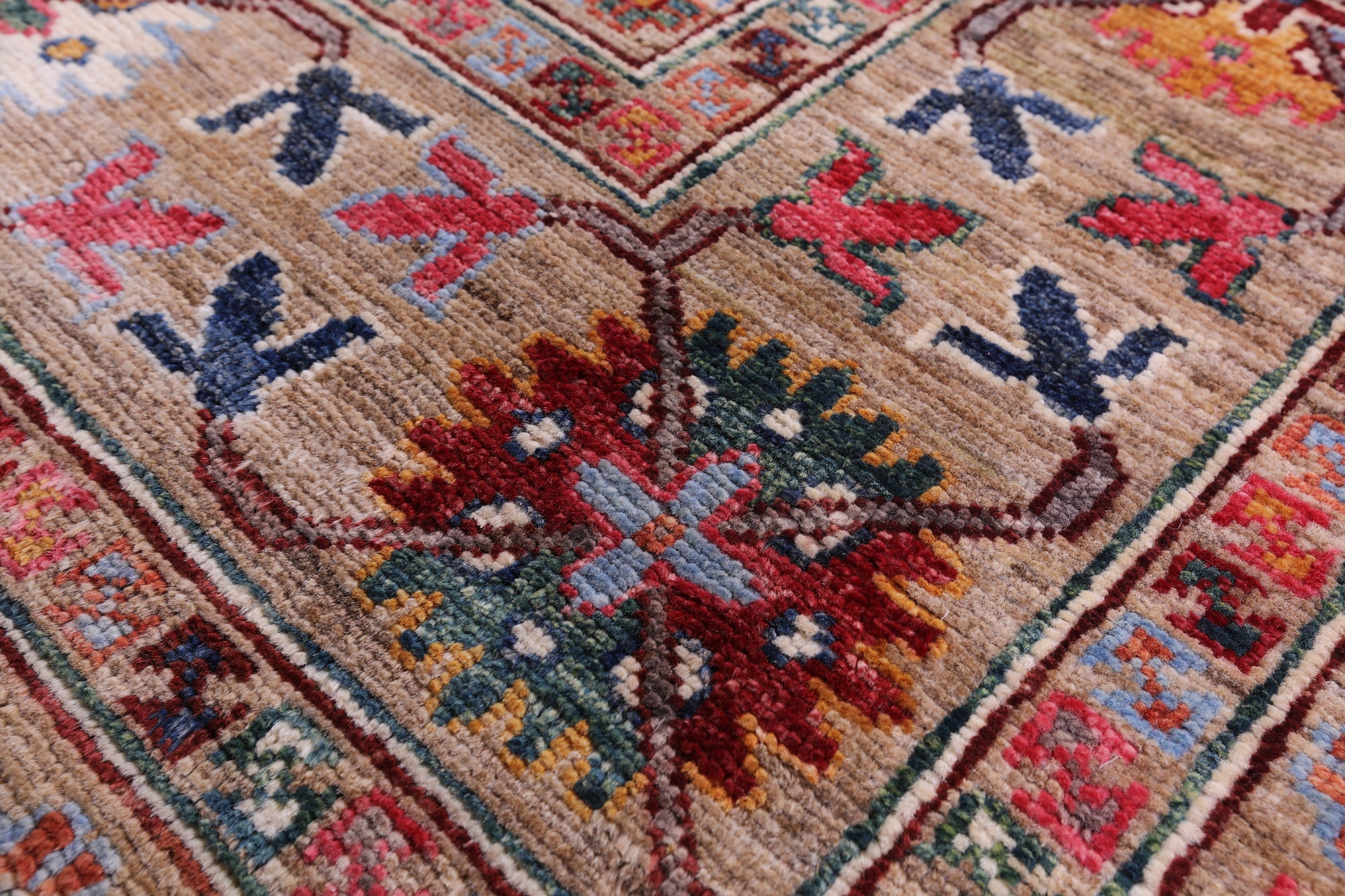 Turkmen Ersari Hand Knotted Wool Rug - 8' 2" X 11' 5" - Golden Nile