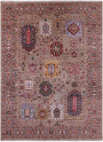 Turkmen Ersari Hand Knotted Wool Rug - 8' 2" X 11' 5" - Golden Nile
