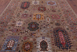 Turkmen Ersari Hand Knotted Wool Rug - 8' 2" X 11' 5" - Golden Nile