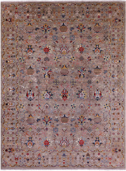 Peshawar Hand Knotted Wool Rug - 8' 11" X 12' 0" - Golden Nile