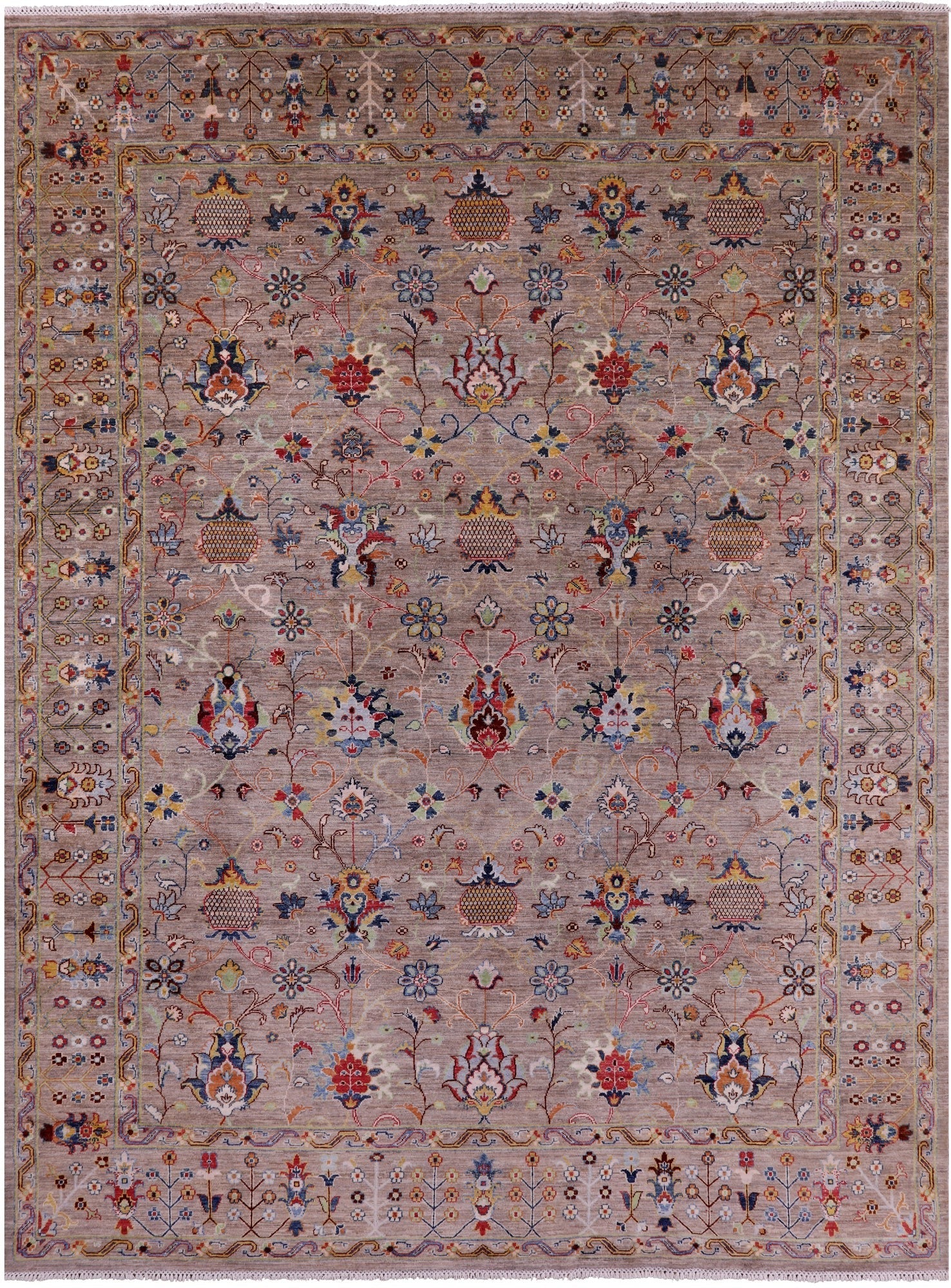 Peshawar Hand Knotted Wool Rug - 8' 11" X 12' 0" - Golden Nile