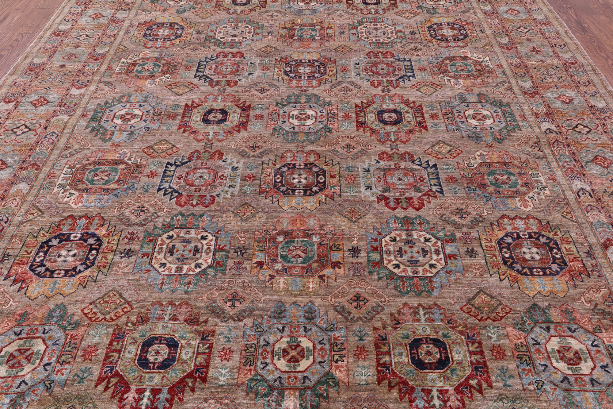 Turkmen Ersari Hand Knotted Wool Rug - 9' 4" X 11' 8" - Golden Nile