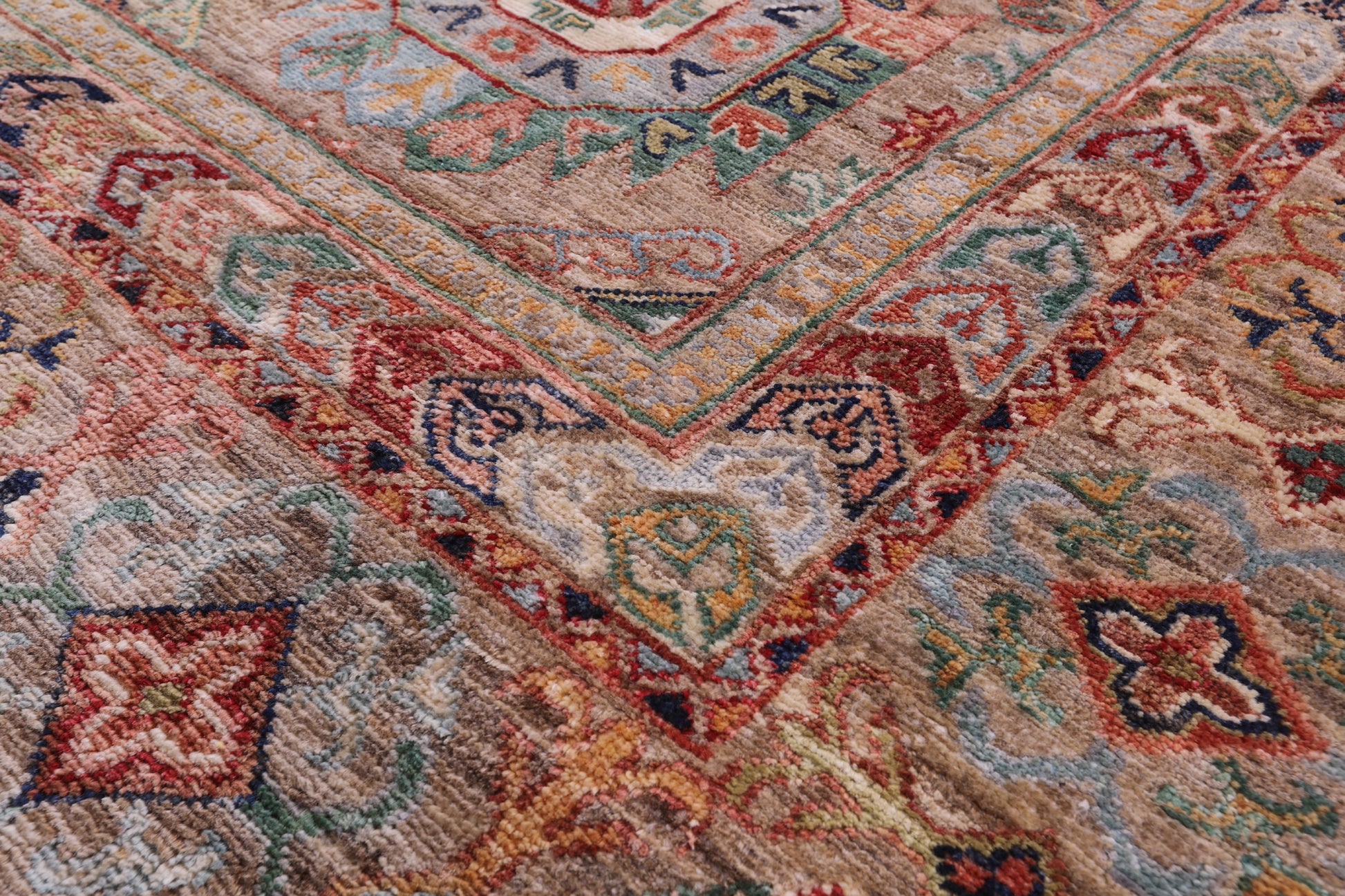 Turkmen Ersari Hand Knotted Wool Rug - 9' 4" X 11' 8" - Golden Nile