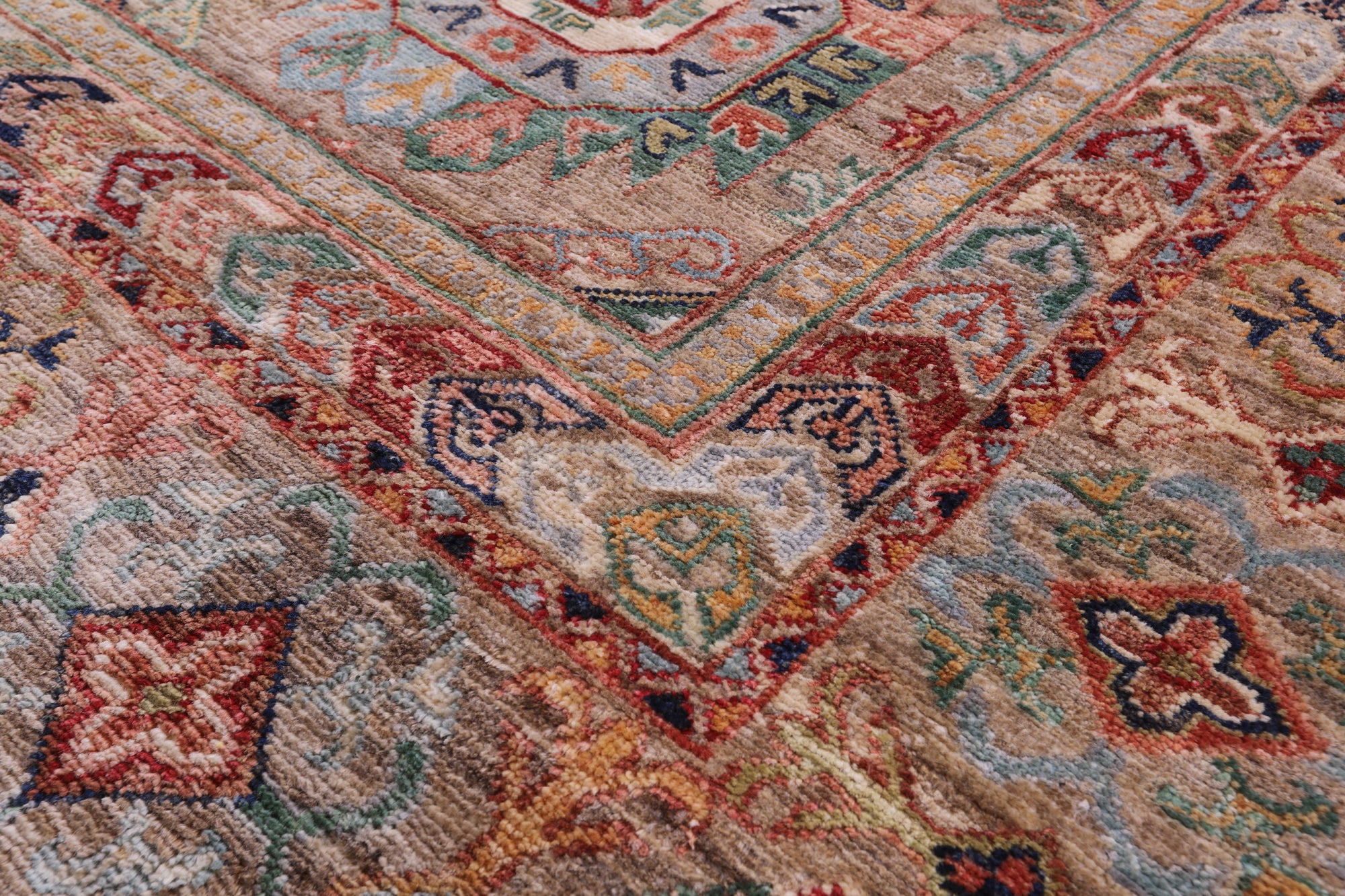 Turkmen Ersari Hand Knotted Wool Rug - 9' 4" X 11' 8" - Golden Nile