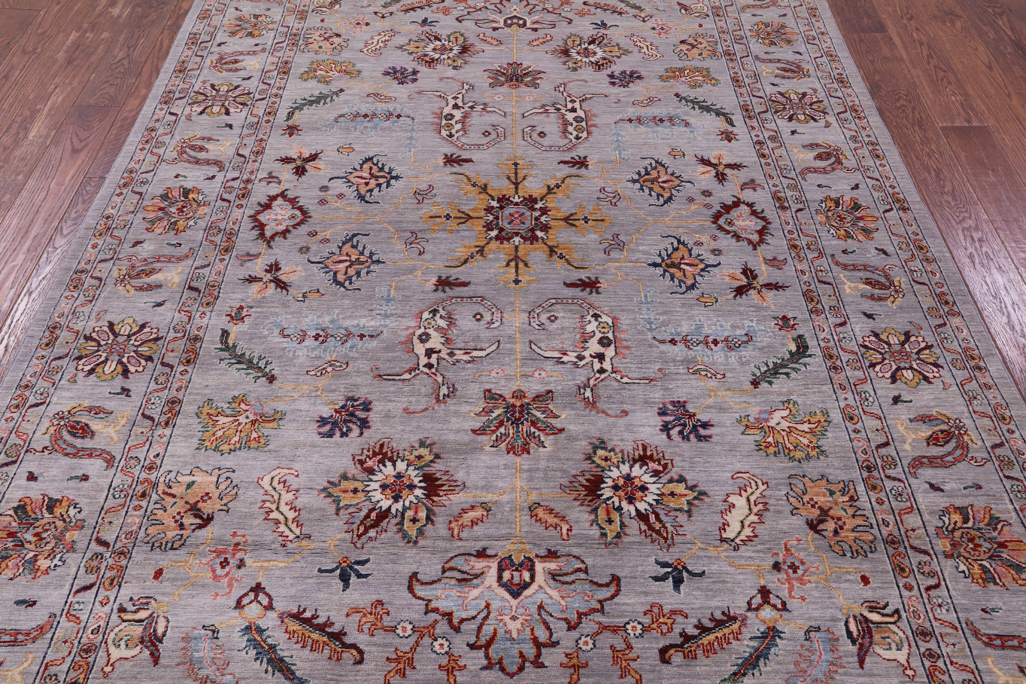 Grey Persian Tabriz Hand Knotted Wool Rug - 6' 7" X 9' 7" - Golden Nile