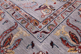 Grey Persian Tabriz Hand Knotted Wool Rug - 6' 7" X 9' 7" - Golden Nile